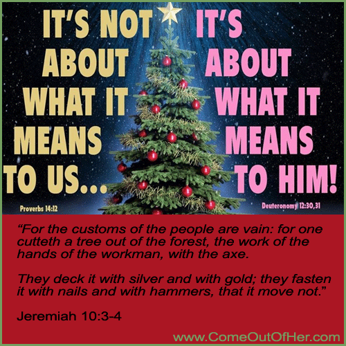 Christmas Tree forbidden in Jeremiah 10:3-4