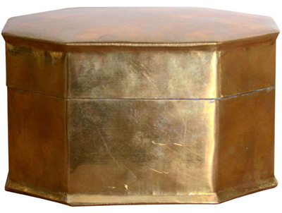 Burnished brass is not black, it is shiny brass. Here's a burnished brass box.